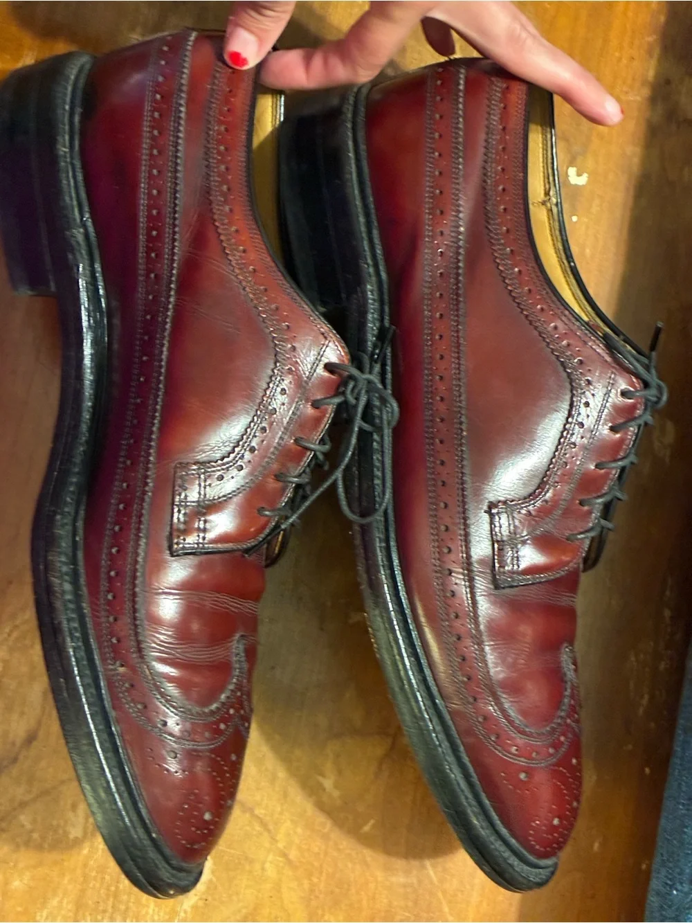 50’s TRUE VINTAGE JOHNSTON & MURPHY Crown Aristocraft Wingtips 9.5 D